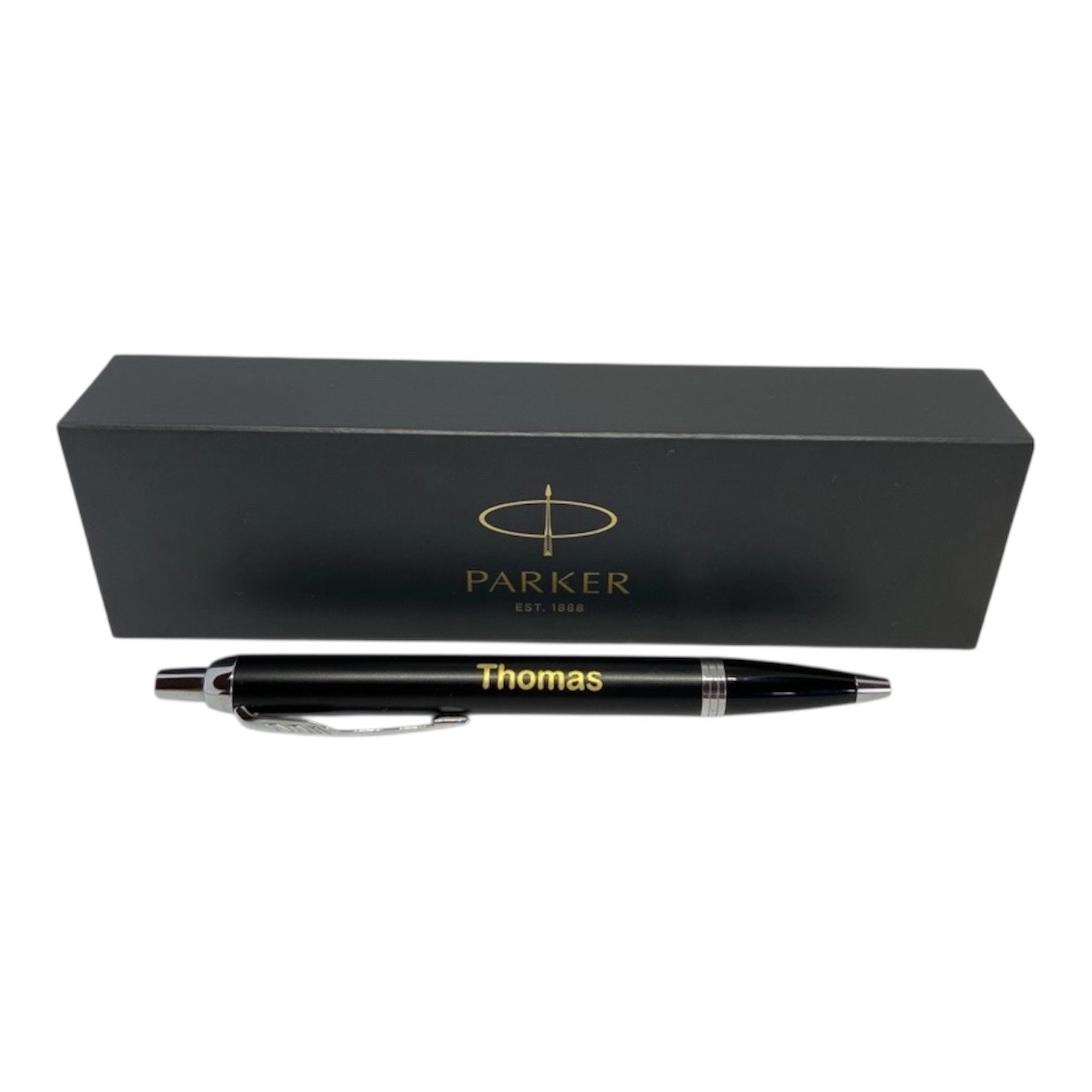 Parker Im Burgundy kuglepen - 2143832 Luxus sort kuglepen inkl  graverig af navn