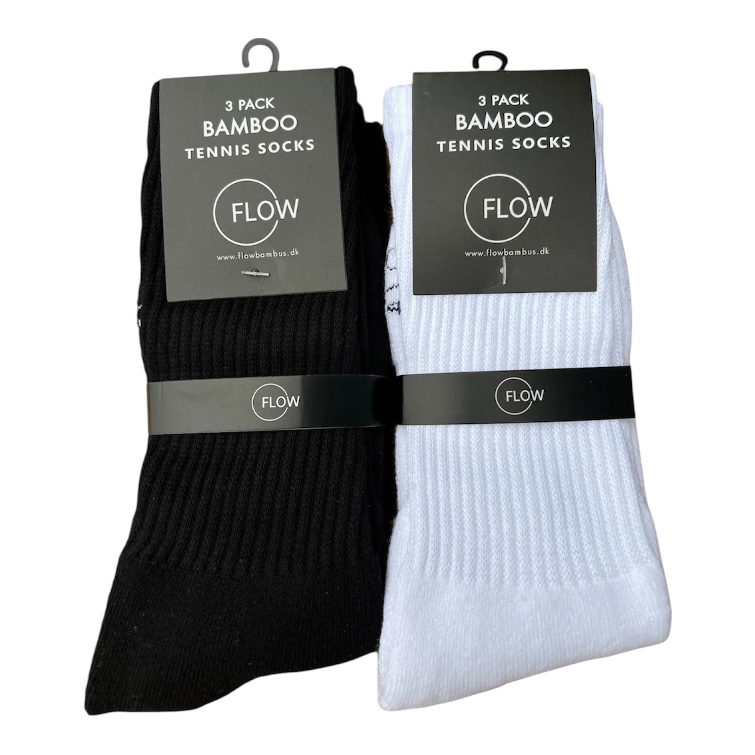 3-pak bambus tennisstrømper